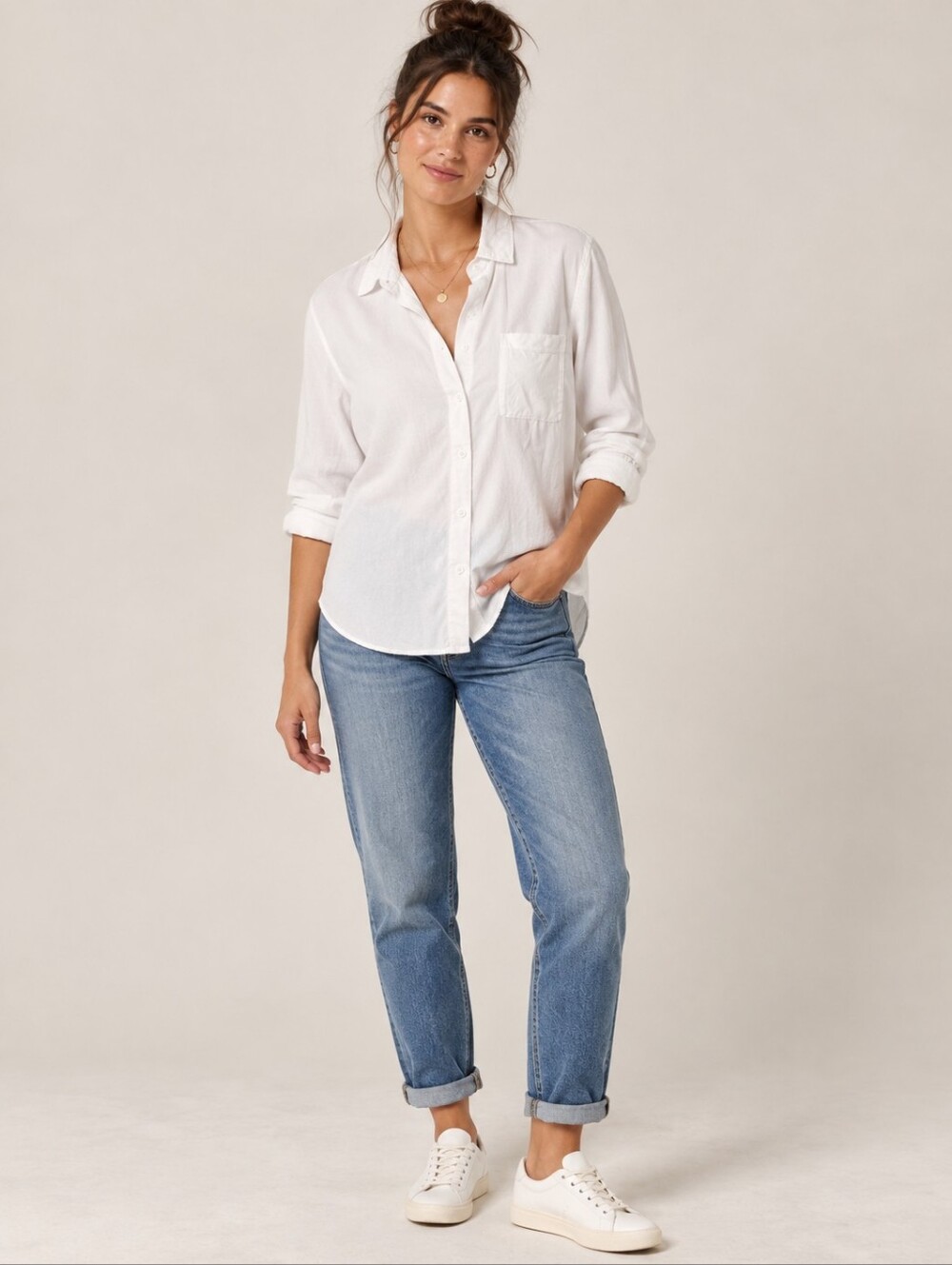 ❤️ ANTHROPOLOGIE CLOTH & STONE BUTTON DOWN TOP / SHIRT, XL
